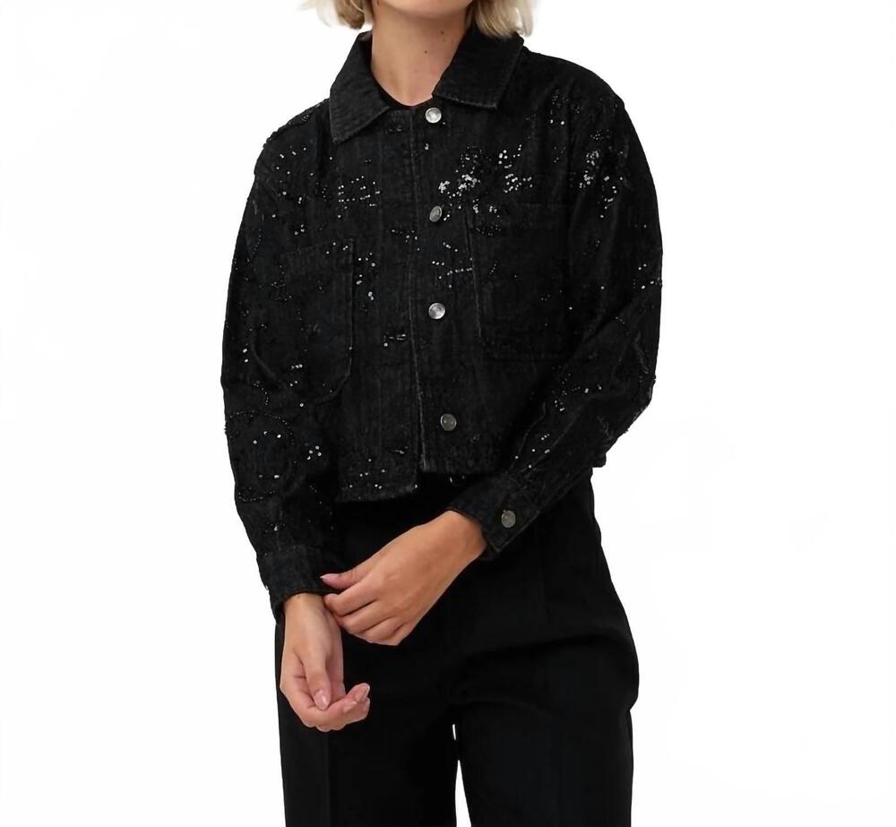 NEW ESQUALO elsie embroidered jacket in black